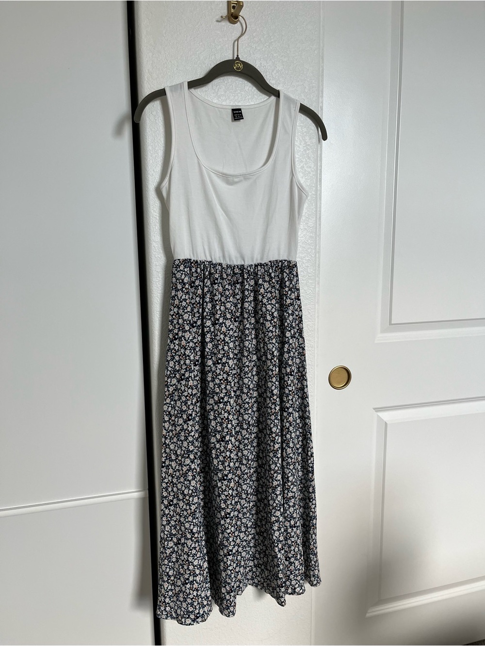 White Tank Bodice Floral Maxi Dress SHEIN Women’s XS Spring Style Dress Flowy